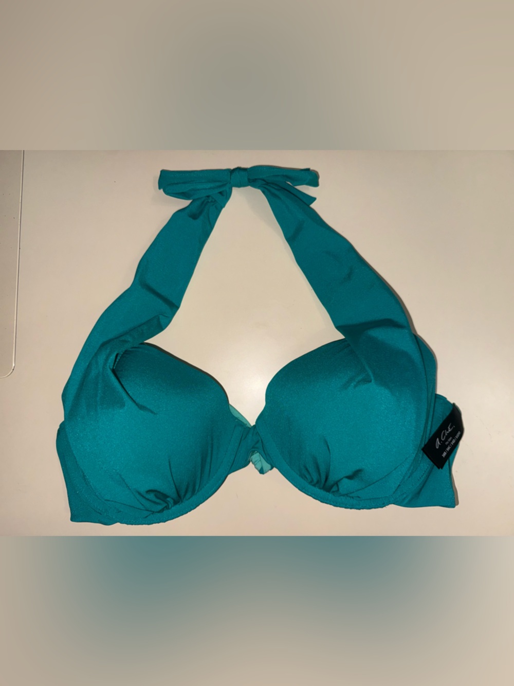 Teal Bikini Top with Tie-Back